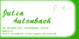 julia aulenbach business card